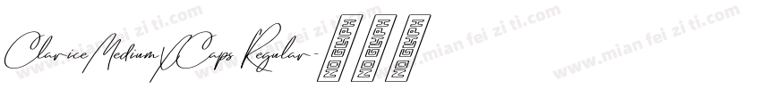 ClariceMediumXCaps Regular字体转换